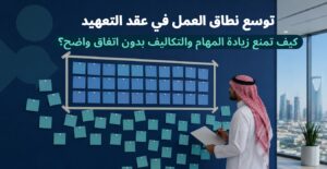 توسع نطاق العمل في عقد التعهيد